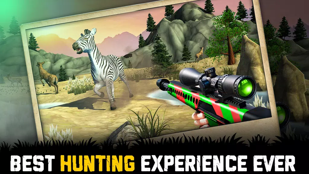 Wild Animal Hunting 3D Offline Schermafbeelding 2