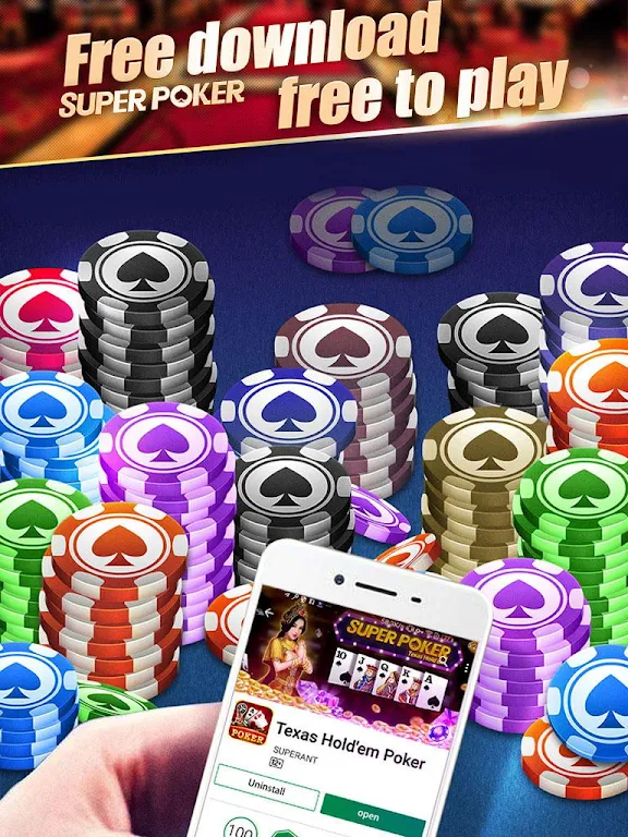 Super Texas Poker--Best Free Texas Hold’em poker স্ক্রিনশট 0