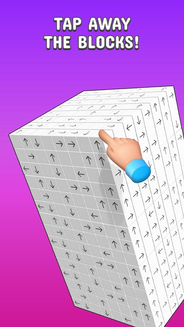 Tap to Unblock 3d Cube Away Ekran Görüntüsü 0