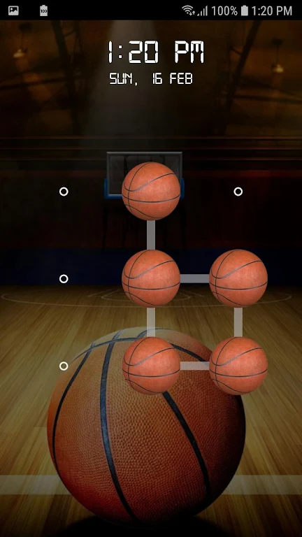 Schermata Basketball Screen Lock Pattern 3