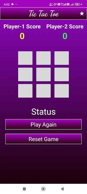 Tic Tac Toe Game App Screenshot 0