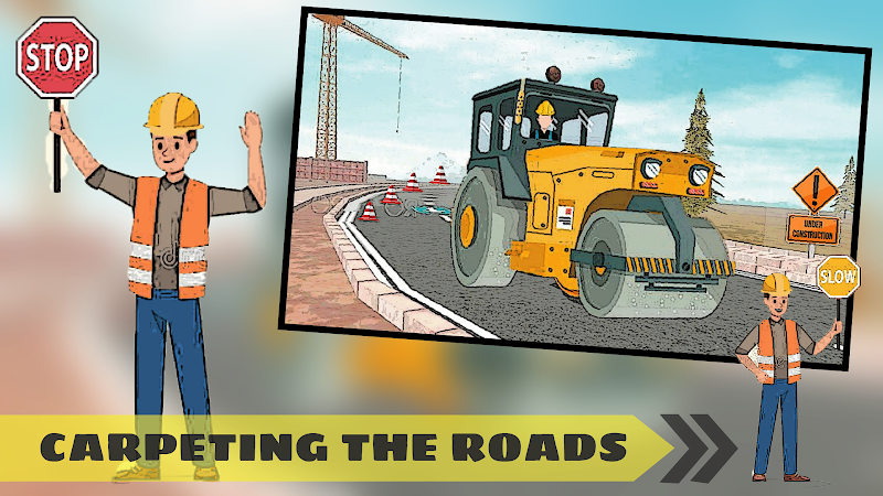 Highway road construction game Schermafbeelding 0