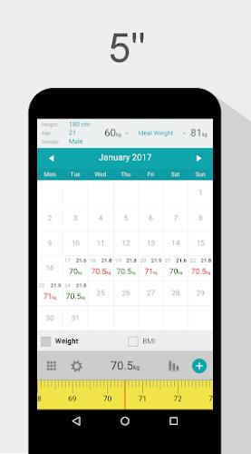 Weight Calendar स्क्रीनशॉट 0