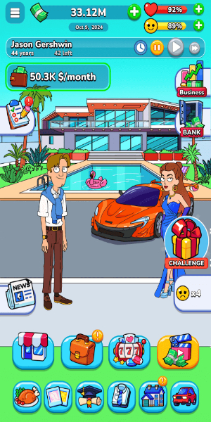 Mr.Billion: idle rich tycoon