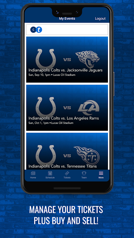 Indianapolis Colts Mobile Screenshot 2