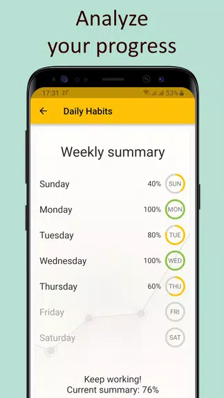 Daily activities tracker ဖန်သားပြင်ဓာတ်ပုံ 2