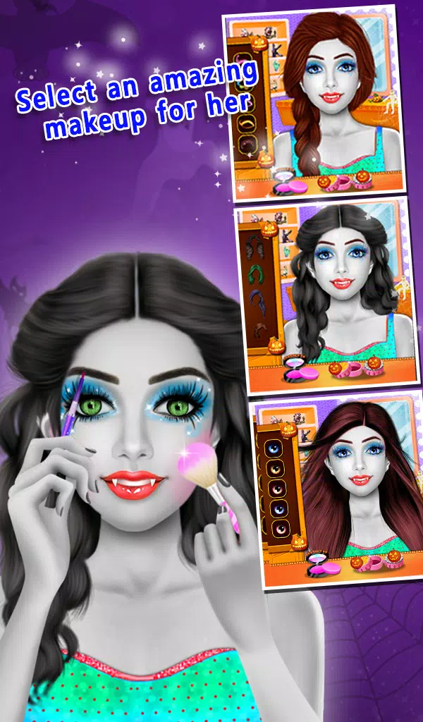 Halloween Makeover Salon Games ဖန်သားပြင်ဓာတ်ပုံ 2