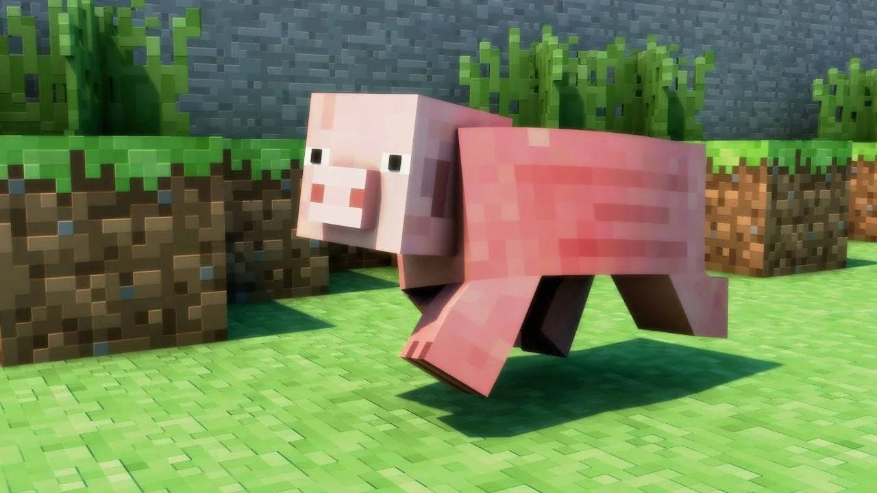 Pigs in Minecraft