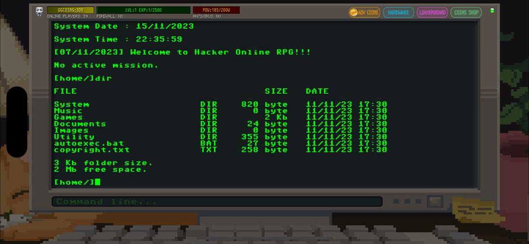 Hacker Online RPG 스크린샷 2