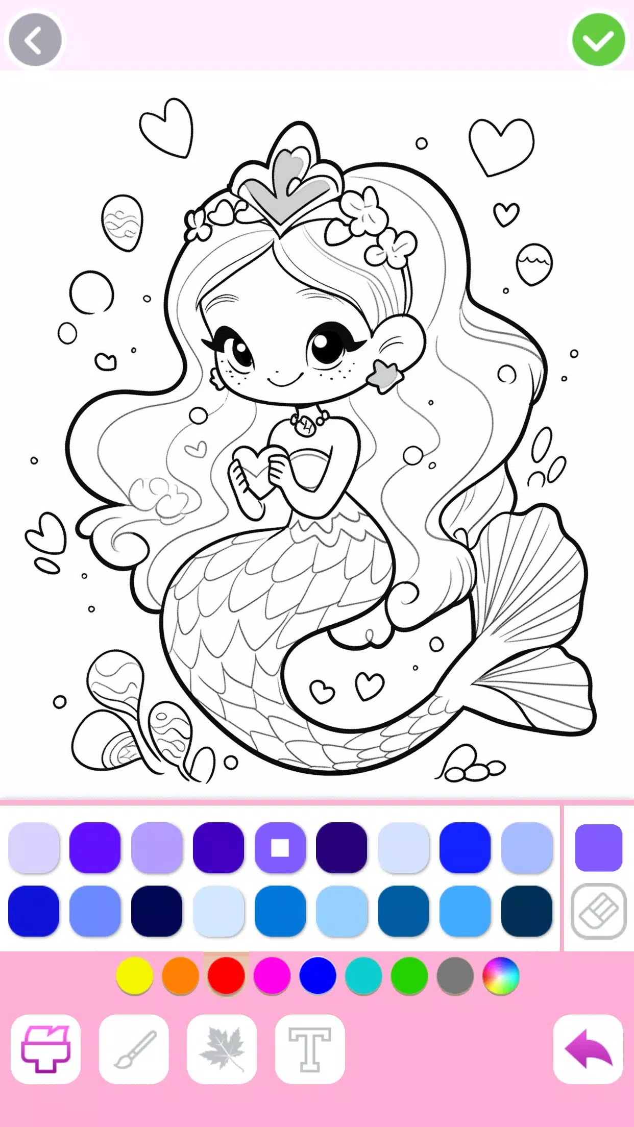 Mermaid Coloring:Mermaid games ဖန်သားပြင်ဓာတ်ပုံ 0