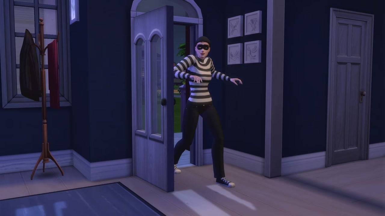 The Burglar is finally in The Sims 4, over 10 years after it came out. Image credit: EA.