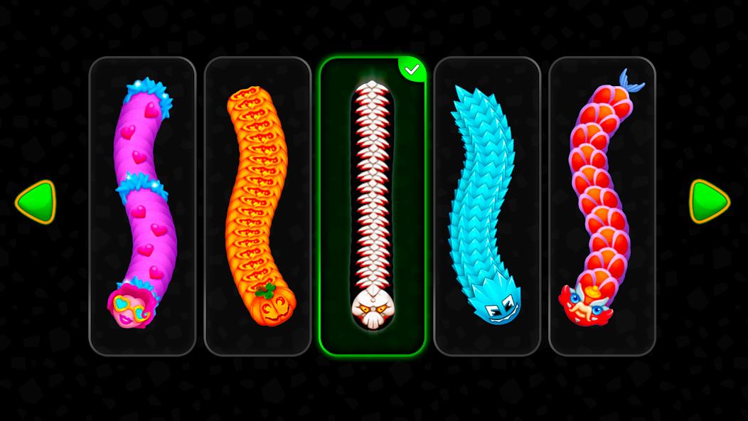 Worms Zone .io - Hungry Snake Mod ဖန်သားပြင်ဓာတ်ပုံ 1