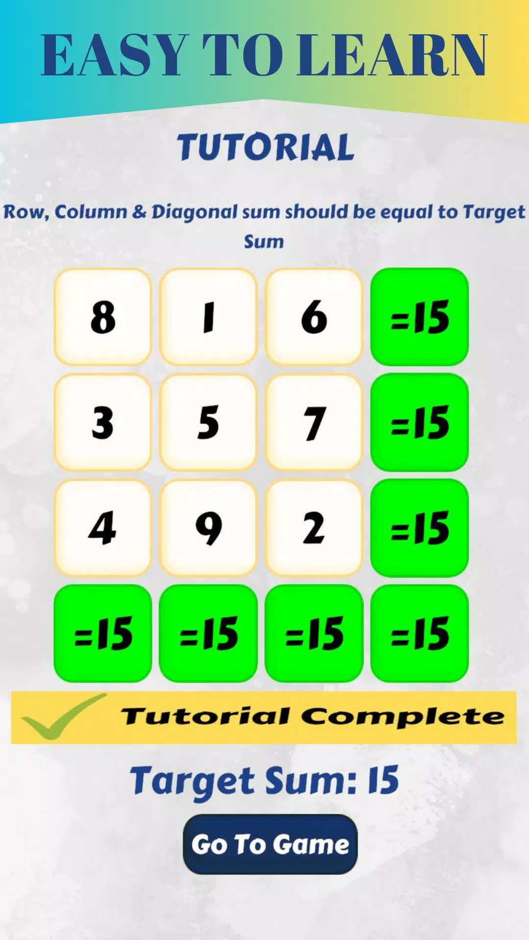Magic Square game スクリーンショット 3