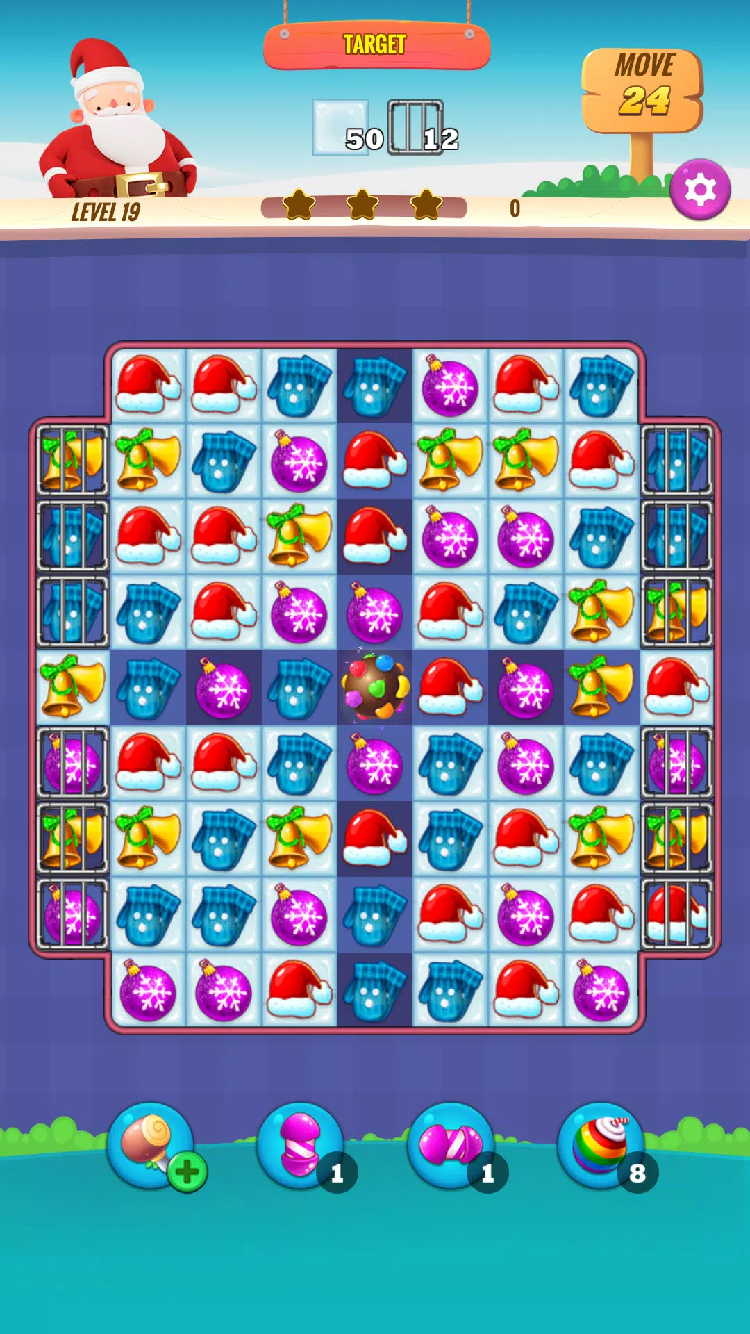 Christmas NewYear Match Game Скриншот 0