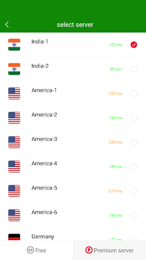 VPN India - Use Indian IP Schermafbeelding 1