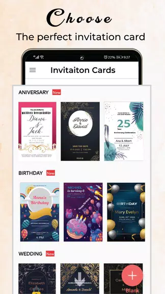 Invitation Card Maker & Ecards 螢幕截圖 1