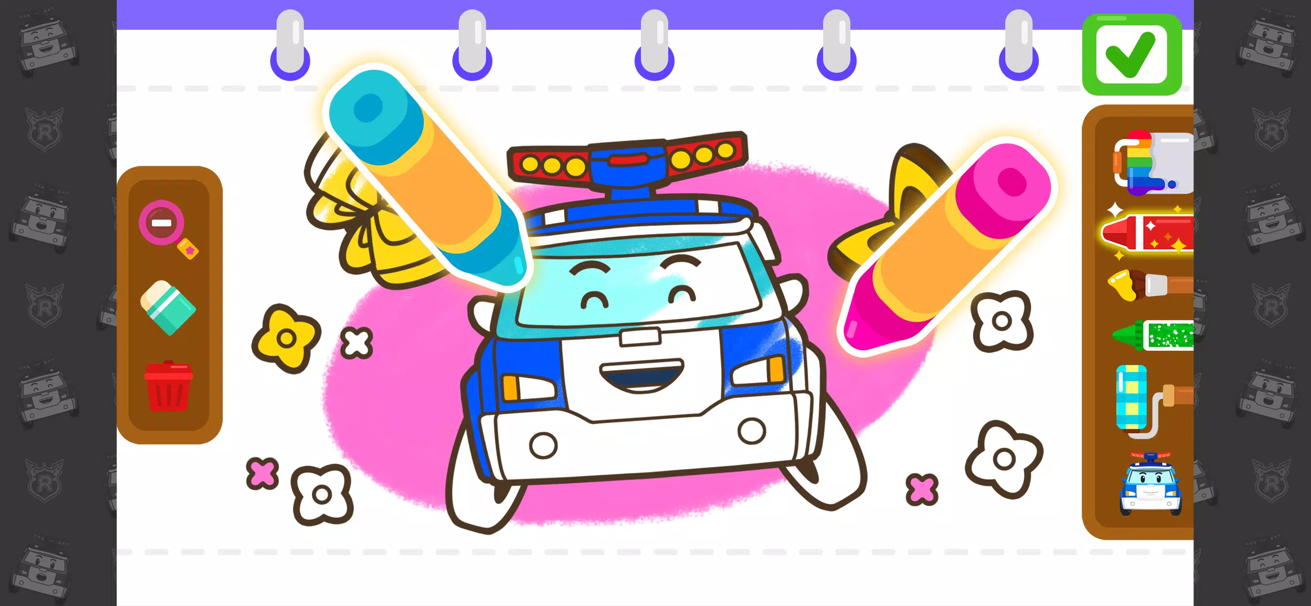 Poli Coloring & Games - Kids Tangkapan skrin 3