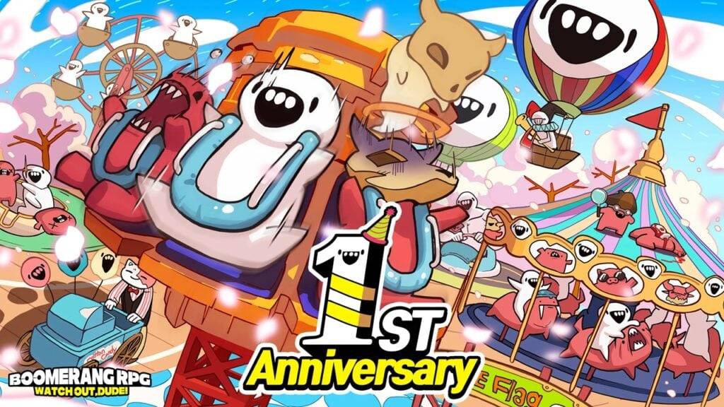 Boomerang RPG menandakan ulang tahun ke -1 dengan acara rolet, kulit baru