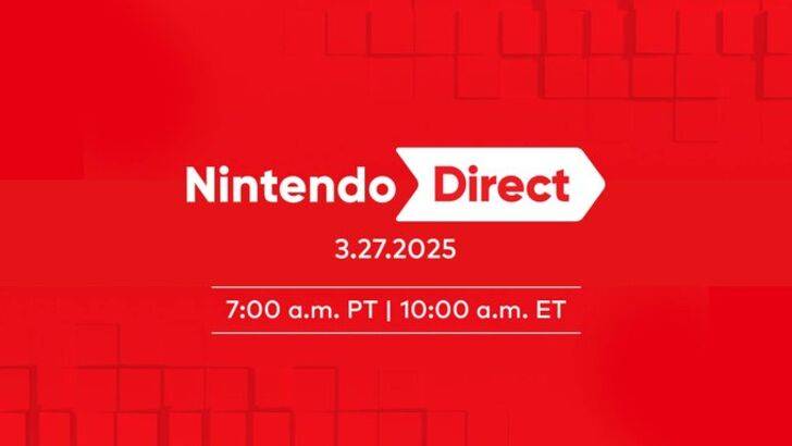 Nintendo प्रत्यक्ष मार्च 2025 कल के लिए घोषणा की, स्विच 2 प्रत्यक्ष सप्ताह के बाद