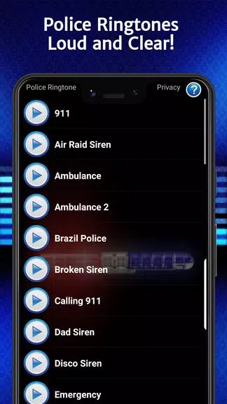 Schermata Police Ringtones 0