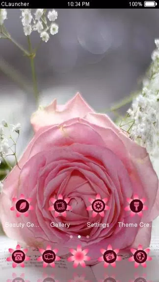 Pretty Pink Rose Theme Tangkapan skrin 2