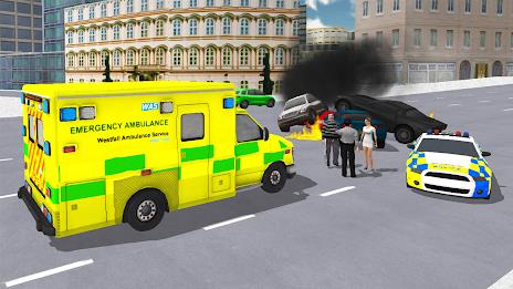 Ambulance Simulator Car Driver Ekran Görüntüsü 3