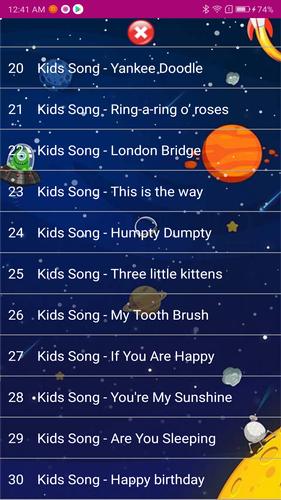 Kids Song Schermafbeelding 2