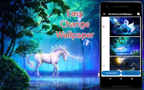 Unicorn Live Wallpapers Tangkapan skrin 0