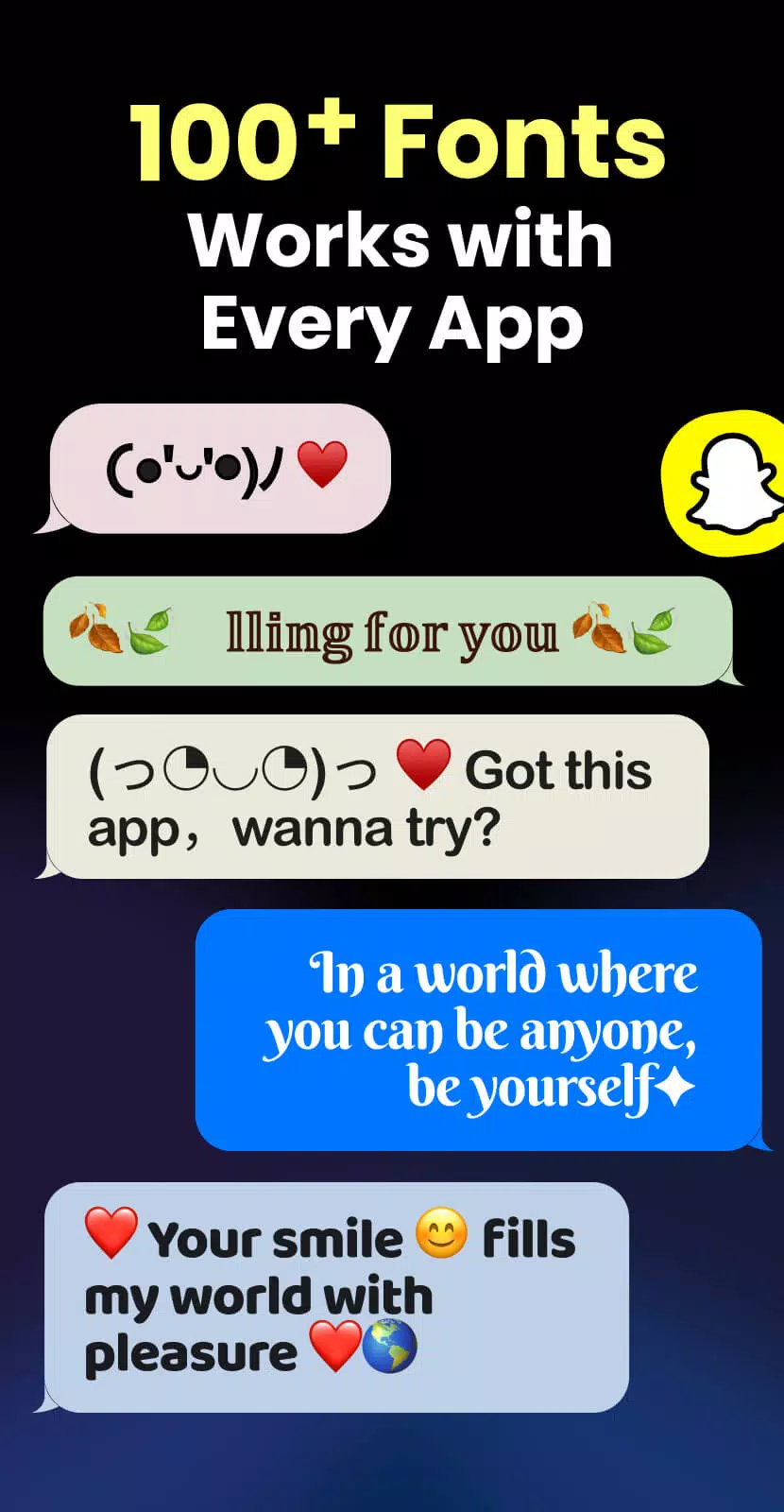 Fonts Keyboard Themes & Emoji 스크린샷 1