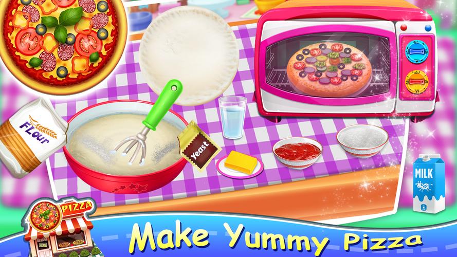 Pizza Burger - Cooking Games ဖန်သားပြင်ဓာတ်ပုံ 0