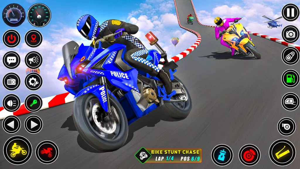 Police bike Stunt Bike Racing ภาพหน้าจอ 1