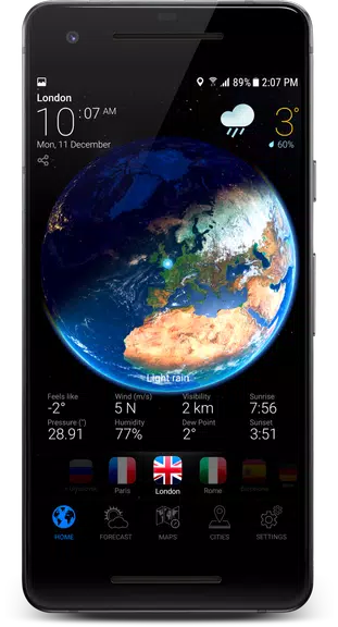 3D EARTH - weather forecast Capture d'écran 0