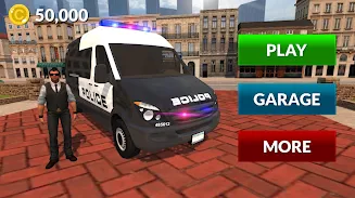 American Police Van Driving Скриншот 3