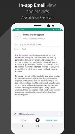 Temp Mail - Temporary Email 螢幕截圖 3