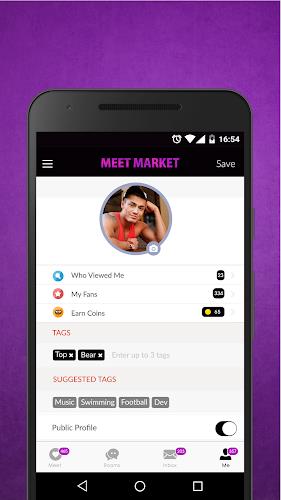 Meet Market: Gay Chat & Dates Zrzut ekranu 2