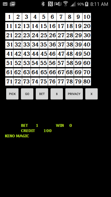 Schermata Keno Magic 0