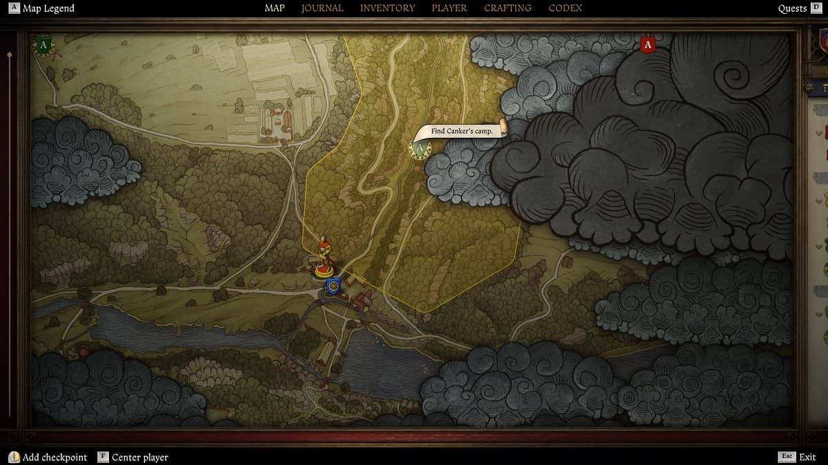 Ubicación en el Mapa de la Misión Cáncer en Kingdom Come Deliverance 2