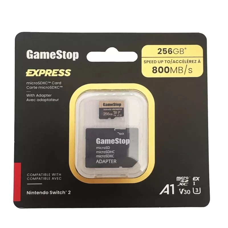 GameStop現在在Switch 2發行之前對MicroSD Express卡進行預訂