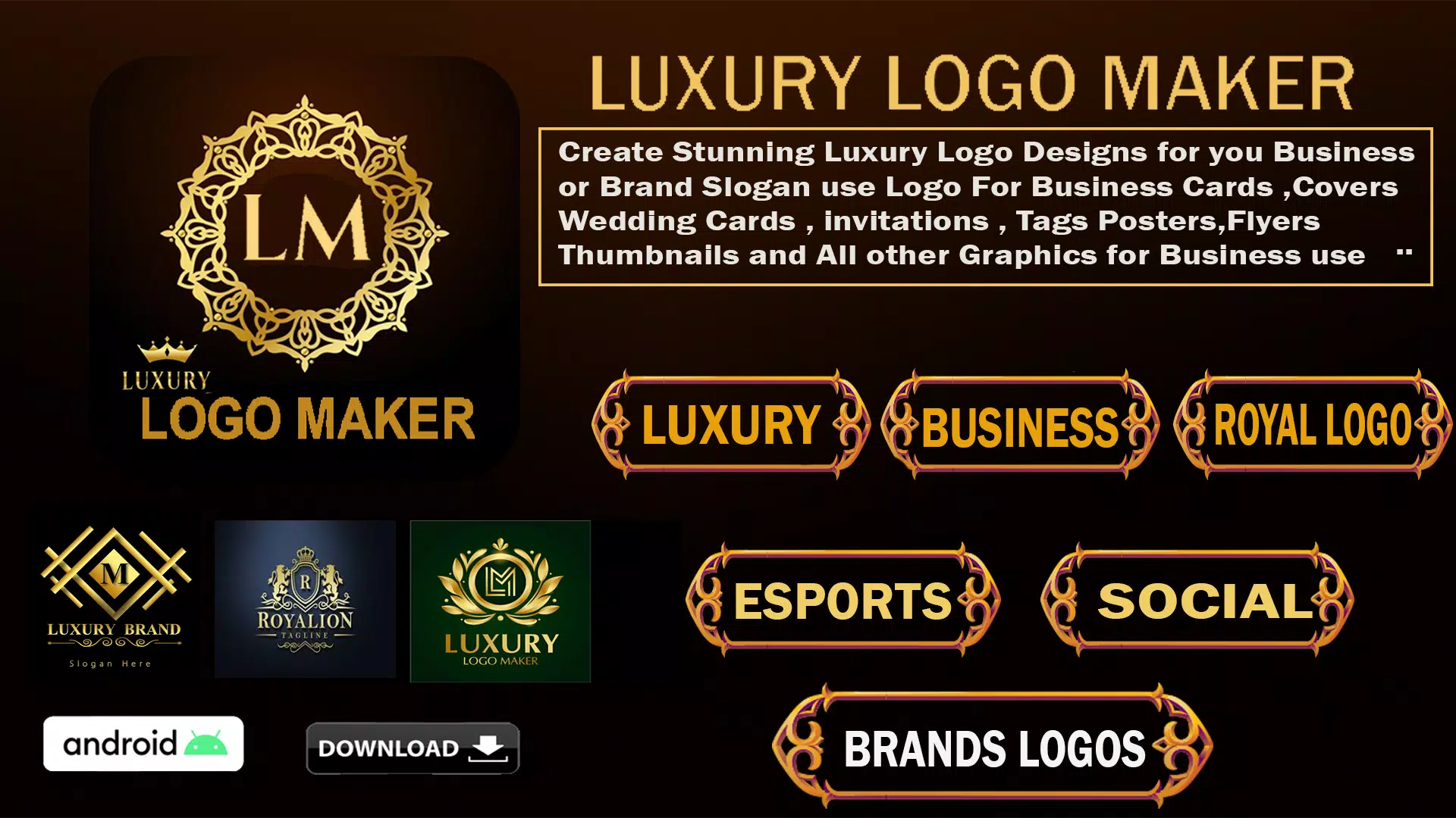 Luxury Logo maker, Logo Design Capture d'écran 0