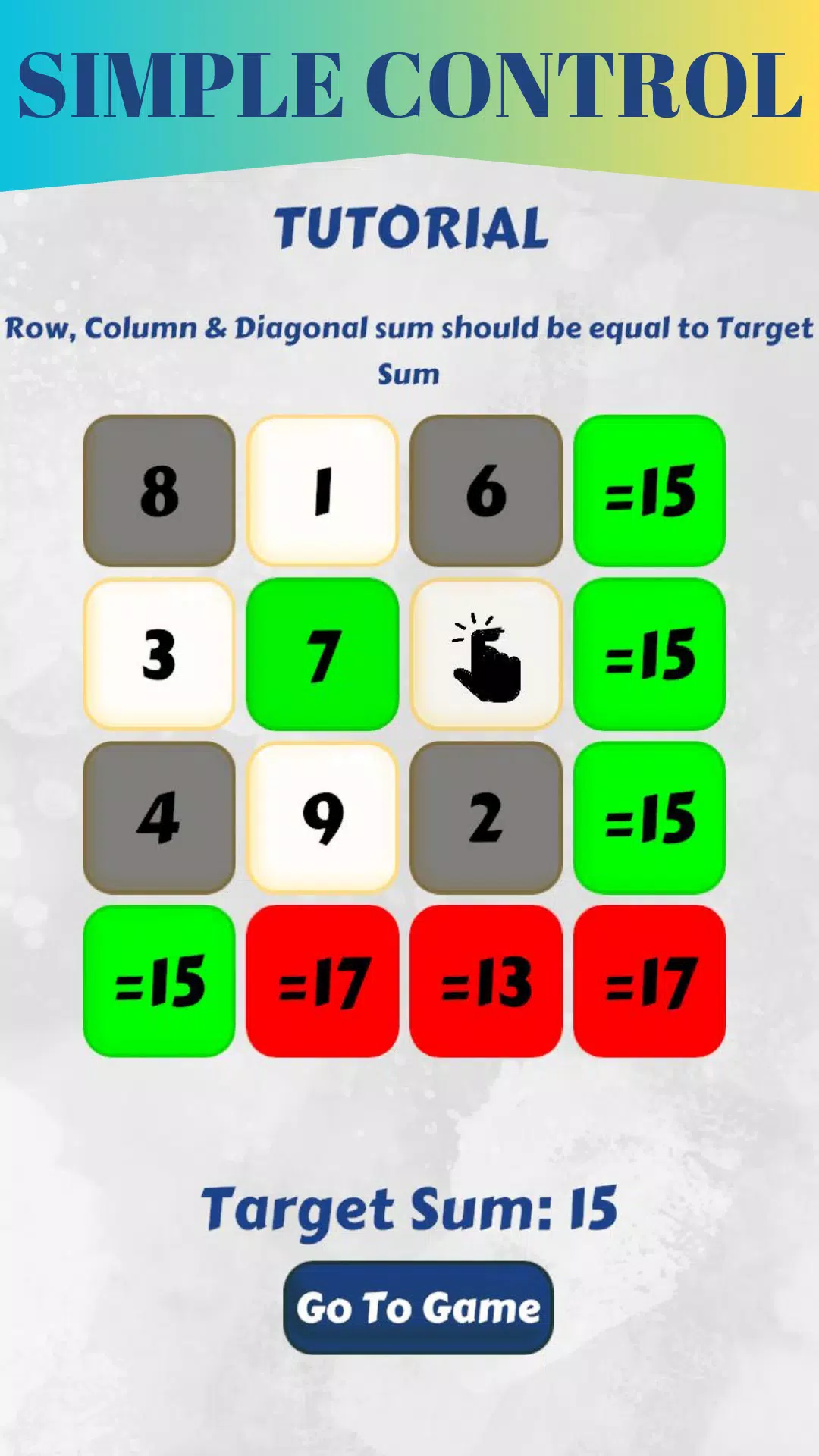 Magic Square game スクリーンショット 1