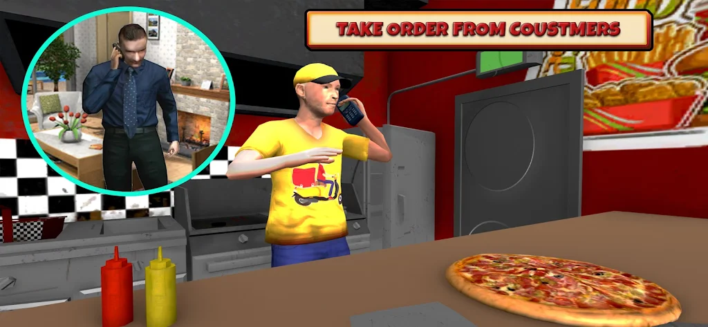 Fast Food Delivery Bike Game Screenshot 1