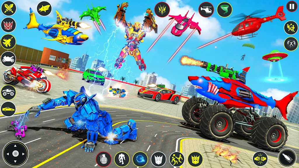 Monster Truck Robot Shark Game স্ক্রিনশট 1