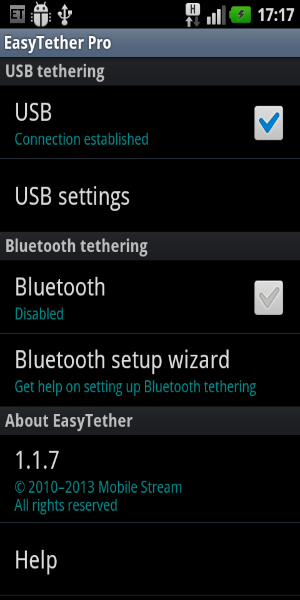 EasyTether Pro Captura de pantalla 0