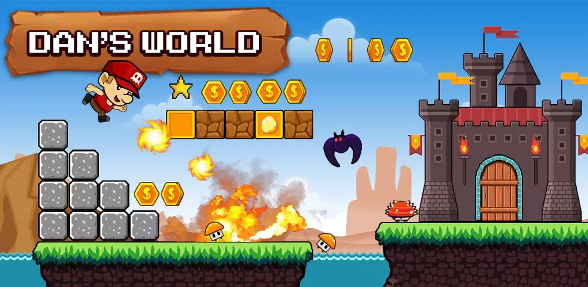 Super Dan’s World - Run Game Zrzut ekranu 0