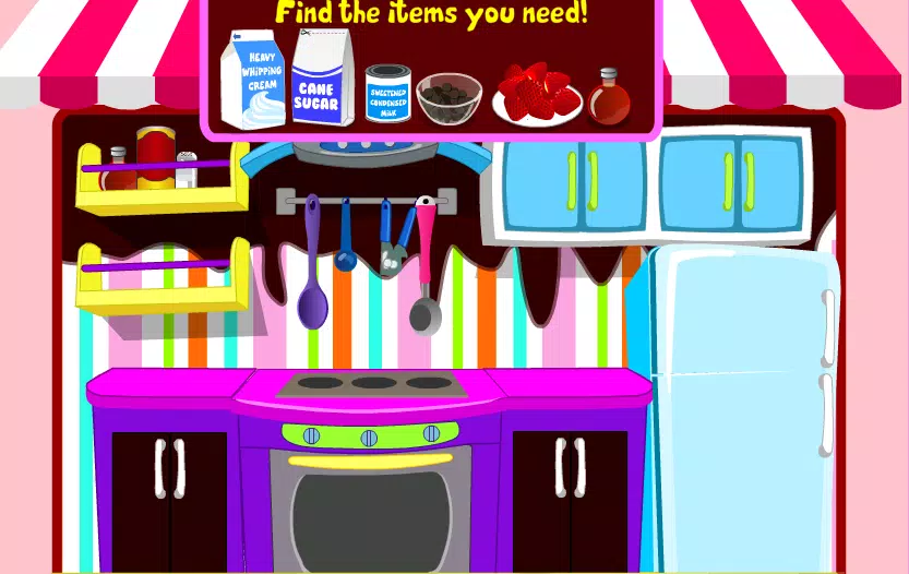 game cooking chocolate cream Tangkapan skrin 1