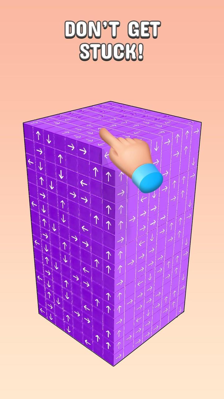 Tap to Unblock 3d Cube Away Captura de pantalla 1