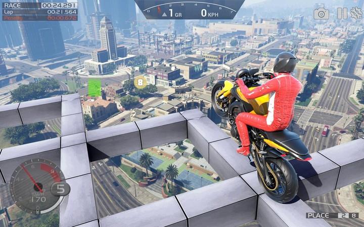 Crazy Stunt Rider GT Bike Game ภาพหน้าจอ 2