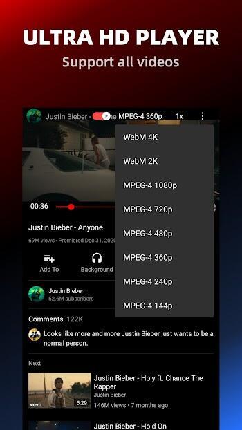 Pure Tuber: Video & MP3 Player Screenshot 2