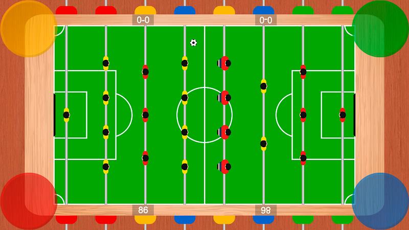 Foosball table soccer 1 2 3 4 Tangkapan skrin 1