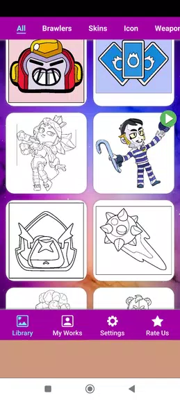 Coloring Book of Brawl S. Fans Screenshot 2